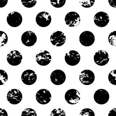 Sticker  Main polka vectoriels tirées parsèment ornement grunge pattern. Ab
