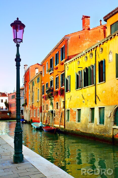 Sticker  Maisons au bord d'un canal