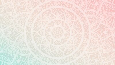 Sticker  Mandala sur fond pastel