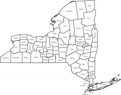 Sticker  map of New York