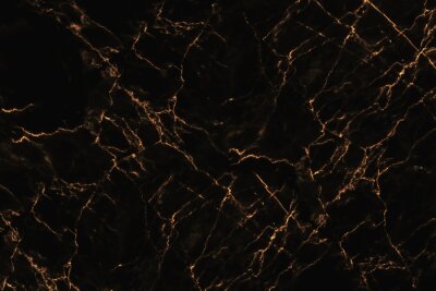 Marbre noir rayures orange