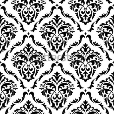 Sticker  Médiéval floral sans couture dans un style damassé pour la conception. Jpeg version également disponible dans la galerie