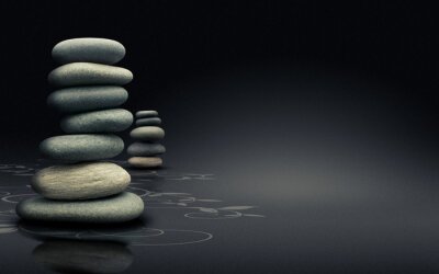 Sticker  méditation et relaxation - conception naturel moderne - noir aime