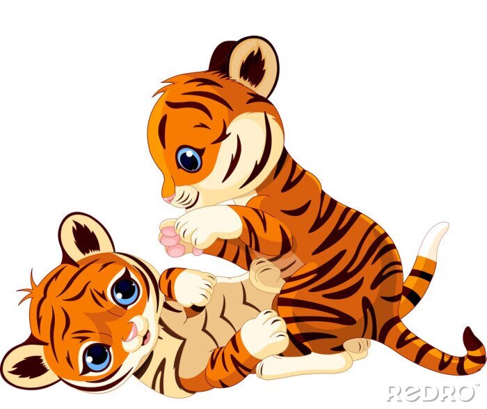 Sticker  Mignon ludique tigre