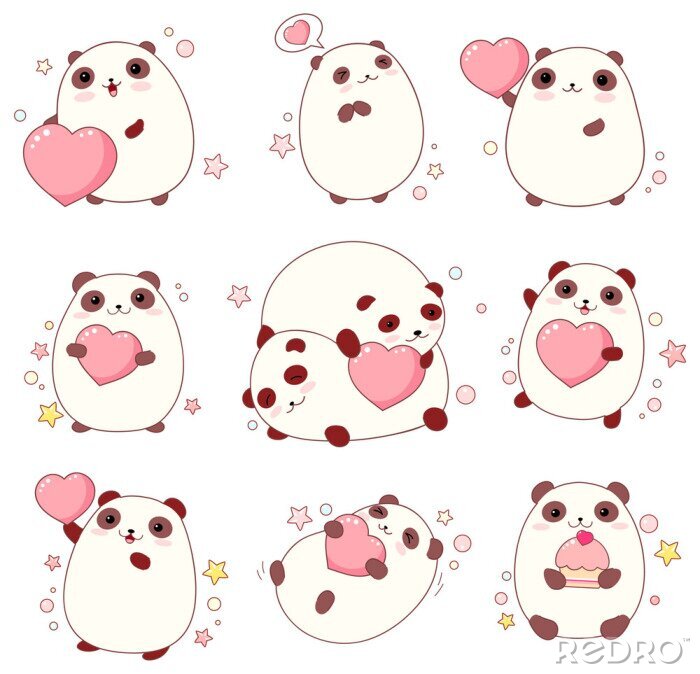 Sticker  Mignon panda kawaii