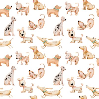 Sticker  Modèle avec petits chiens