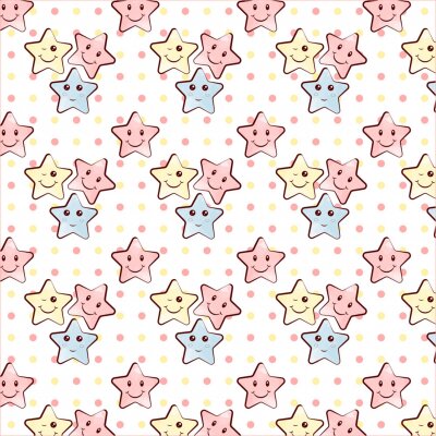 Sticker  Modèle d'étoiles décoratif et abstrait qui peut être utilisé pour les tissus de conception, les fonds d'écran, le papier d'emballage, les forfaits pour les enfants.