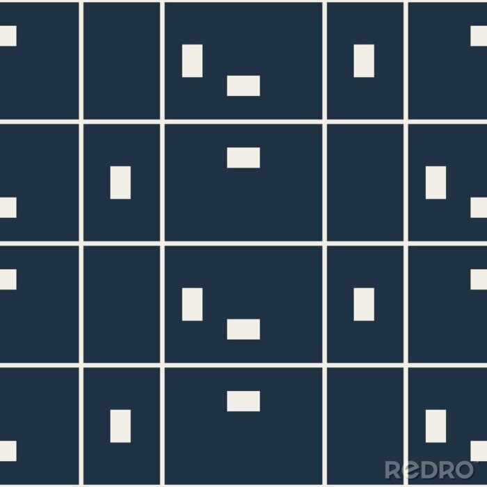 Sticker  Modèle damier bleu aléatoire vectorielle continue. Arrière-plan répétitif géométrique.