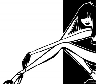 Sticker  Modèle de charme