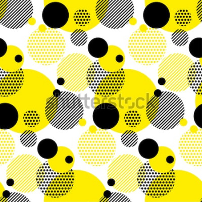 Sticker  modèle moderne de points sans soudure. fond blanc géométrie cercle couleur échantillon de tissu sans couture. illustration vectorielle motif géométrique swatch