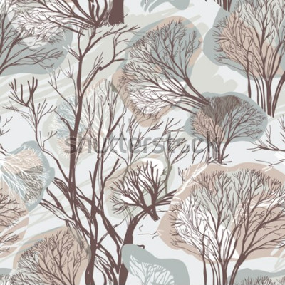 Sticker  Modèle sans couture avec des arbres