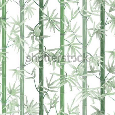 Sticker  Modèle sans couture avec du bambou. Illustration vectorielle