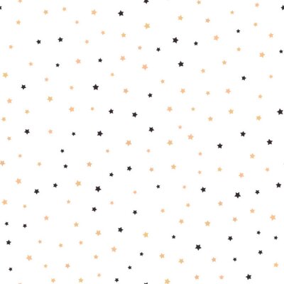 Sticker  Modèle sans couture avec petites étoiles dispersées au hasard.
