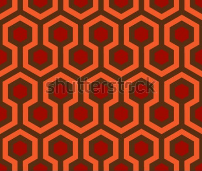 Sticker  Modèle vectoriel sans soudure à six pans creux.