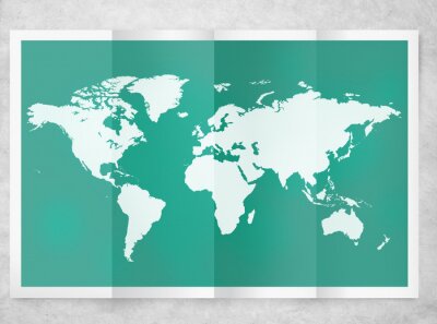 Sticker  Mondialisation Cartographie Global Business Concept International