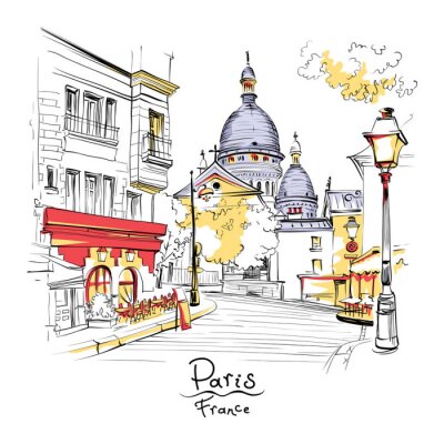 Sticker  Montmartre in Paris, France