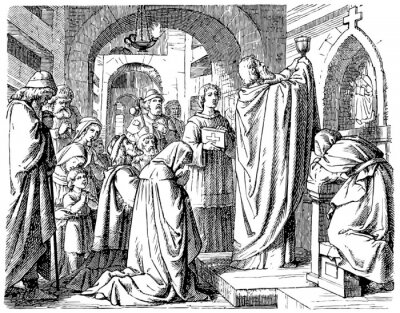 Sticker  Montré culte dans les catacombes de Rome