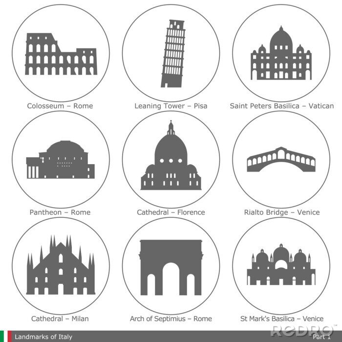 Sticker  Monuments de l'Italie (Partie 1)