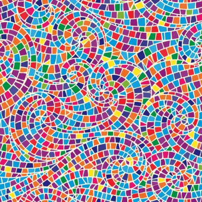 Sticker  mosaic seamless background