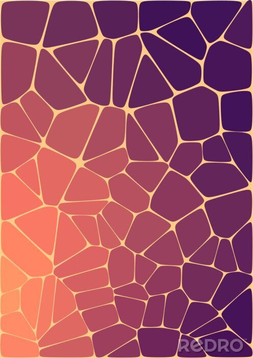 Sticker  Mosaïque abstraite avec des éléments violets