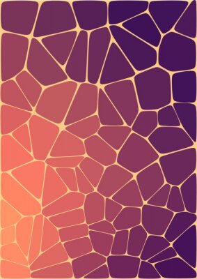 Sticker  Mosaïque abstraite avec des éléments violets