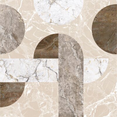 Sticker  Mosaïque beige marbre