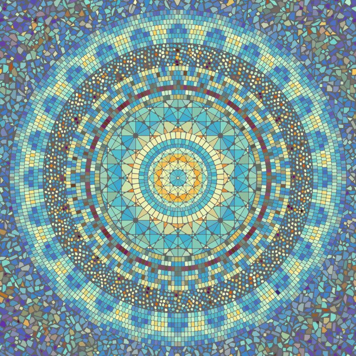 Sticker  Mosaïque ovale multi-éléments