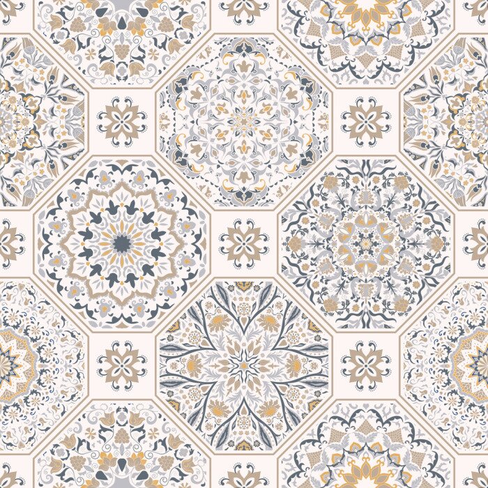 Sticker  Mosaïques orientales aux couleurs naturelles