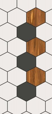 Sticker  Motif à la mode avec des hexagones