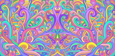 Sticker  Motif abstrait de vagues colorées