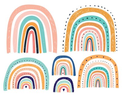 Sticker  Motif arcs-en-ciel colorés