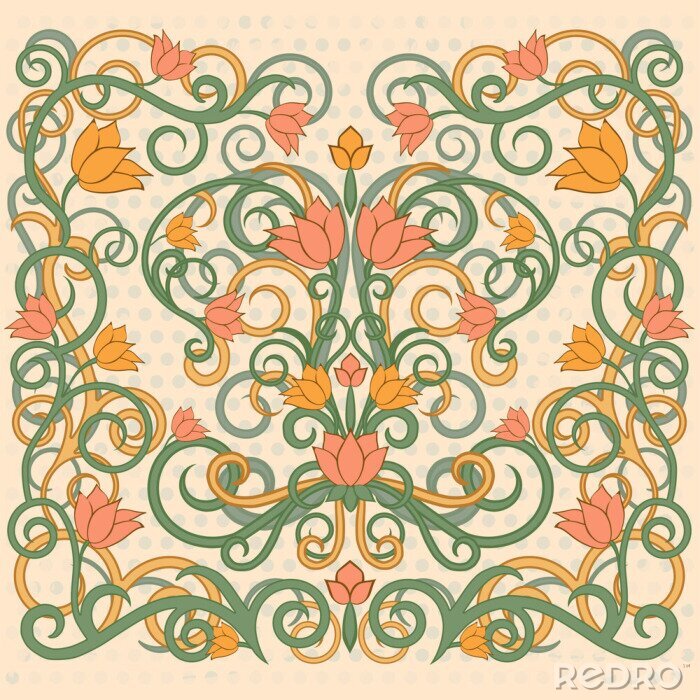 Sticker  Motif artistique floral