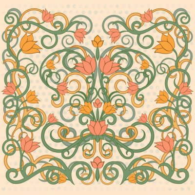 Sticker  Motif artistique floral