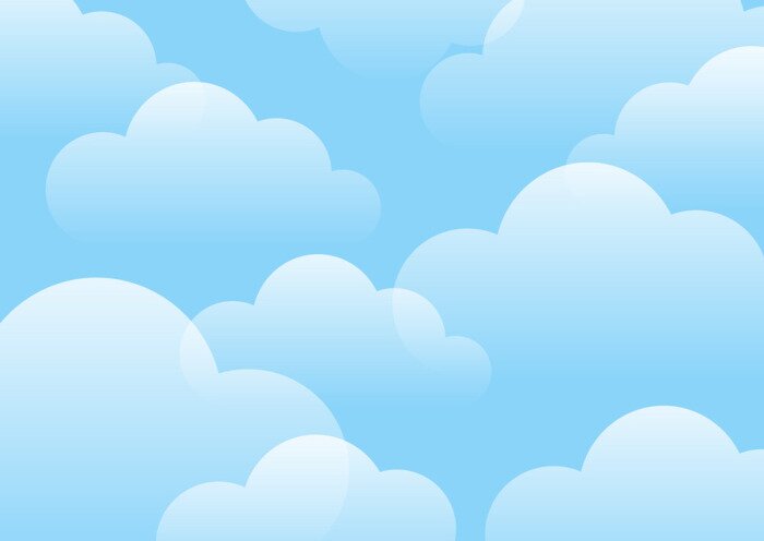 Sticker  Motif avec des nuages avec un ciel bleu en arrière-plan