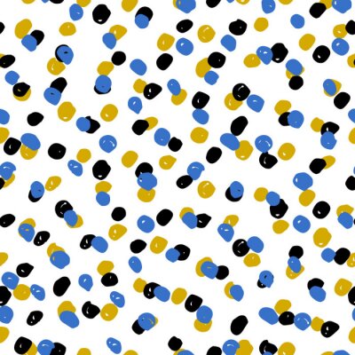 Motif avec des points en trois couleurs