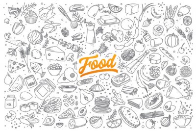 Sticker  Motif avec des produits alimentaires