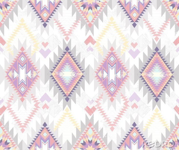 Sticker  Motif aztèque dans des tons pastel