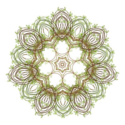 Sticker  Motif de feuilles vert pour votre conception