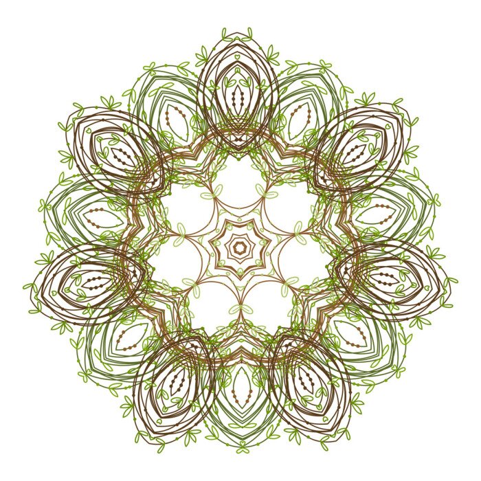 Sticker  Motif de feuilles vert pour votre conception