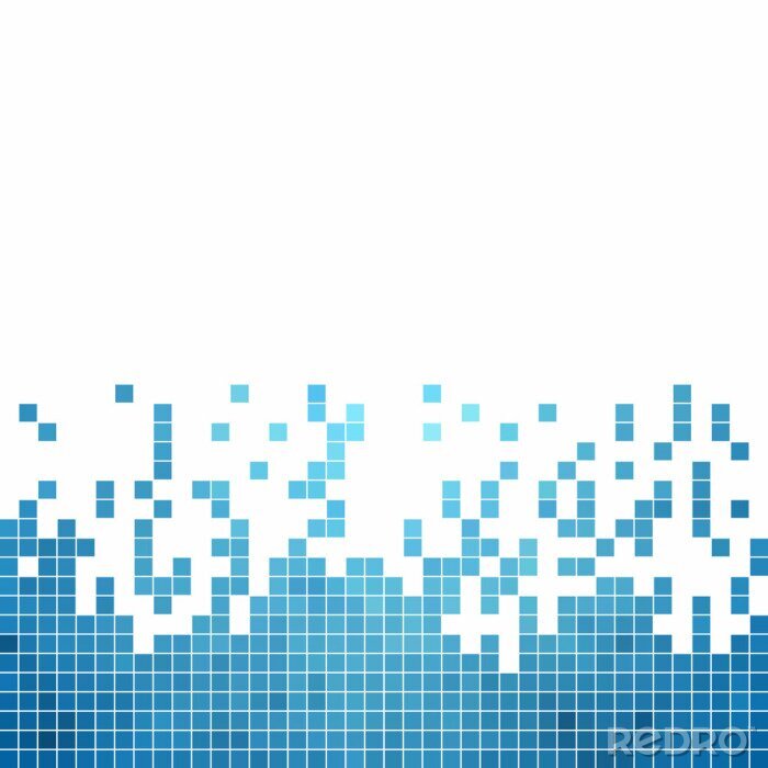 Sticker  Motif de pixels bleus