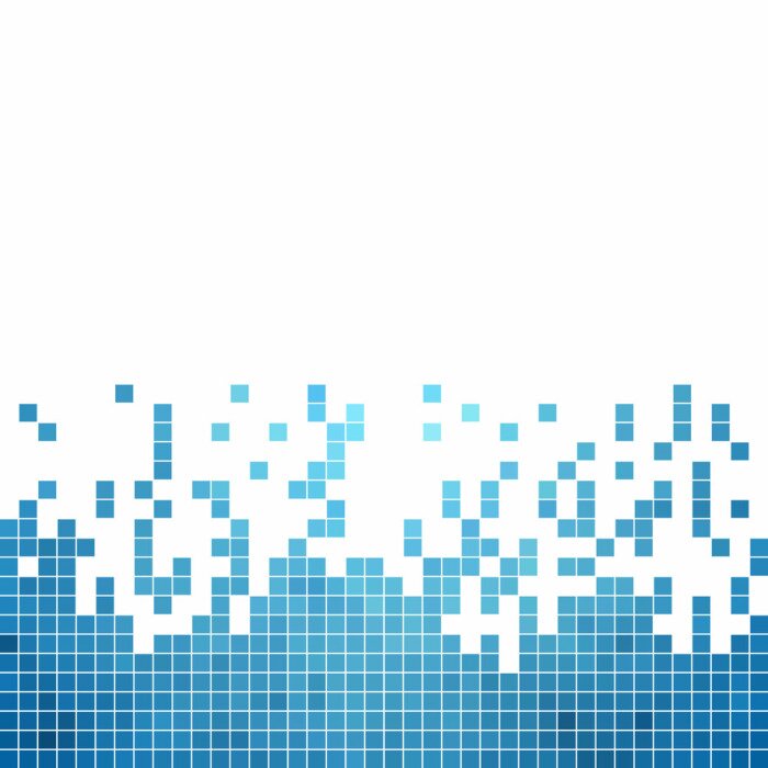 Sticker  Motif de pixels bleus