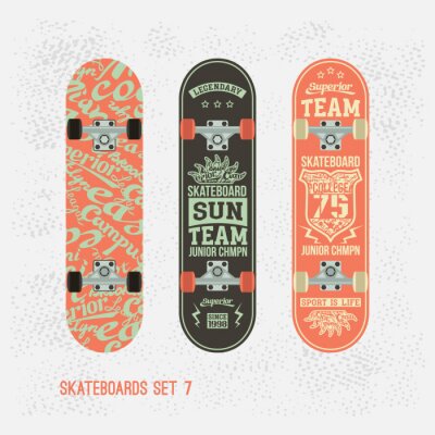 Sticker  Motif de skateboard style vintage