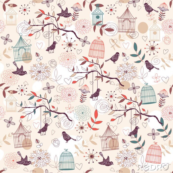 Sticker  motif des oiseaux