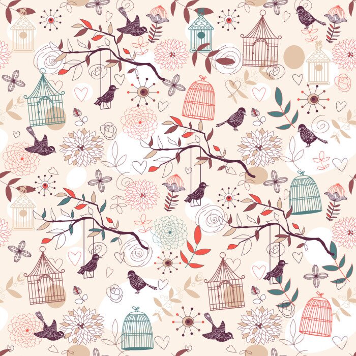 Sticker  motif des oiseaux