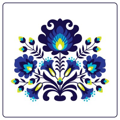 Sticker  Motif floral folklorique