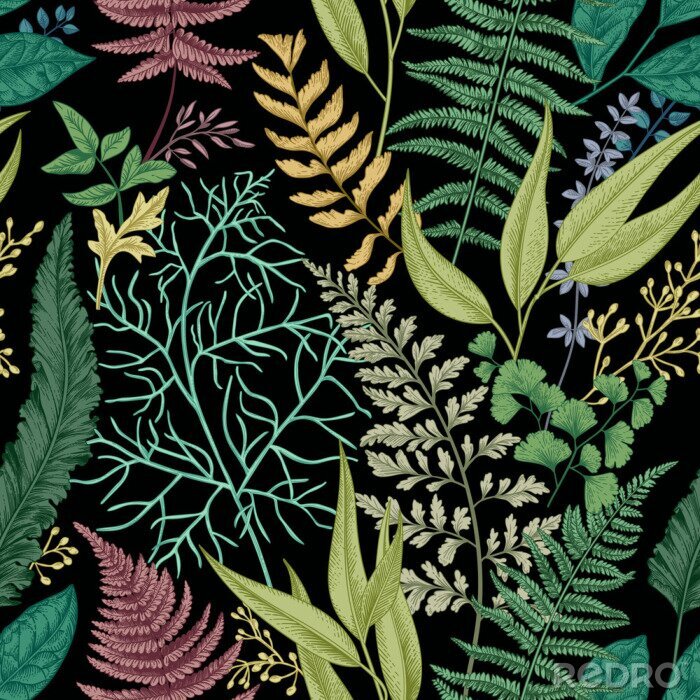 Sticker  Motif floral sans couture.