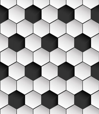 Sticker  Motif hexagonal noir et blanc