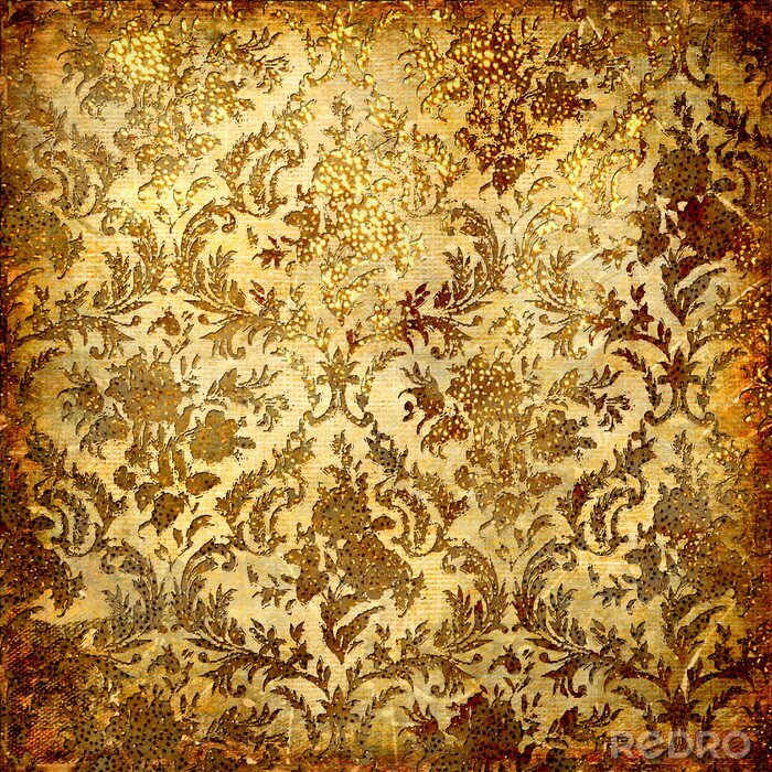 Sticker  Motif jaune style ornemental