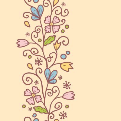 Sticker  Motif minimaliste avec des fleurs