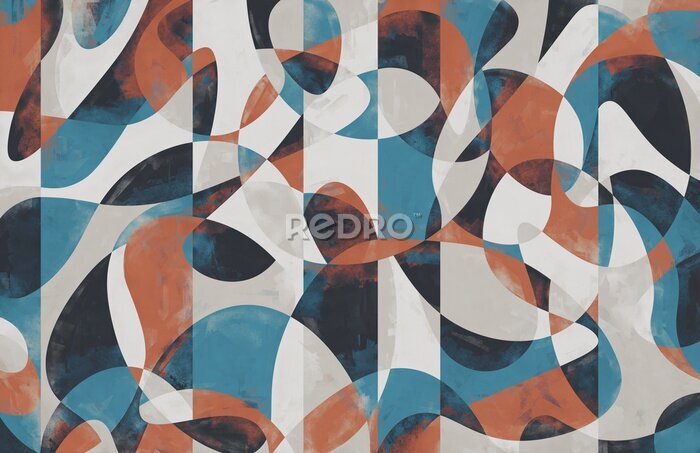 Sticker  Motif moderne avec abstraction géométrique